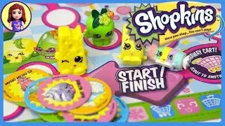 Shopkins Supermarket Scramble Board Game Review and Play - Kids Toys - Two exclusive shopkins