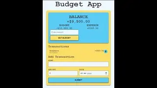 Budget App | HTML CSS JavaScript | ASMR | No Talking