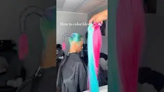 Как я смешала эти два цвета 🩷🦄 #укладкаволос #урокпоукладкеволос #прическа #советыпоукладкеволос