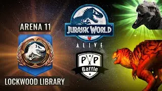 PvP at arena-11 (LOCKWOOD LIBRARY) || JURASSIC WORLD ALIVE GAMEPLAY 🔥 || V3.7