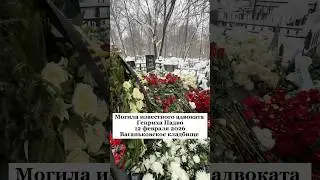 Генрих Падва - могила известного Российского адвоката и Юриста. Ваганьковское кладбище 12.02.26