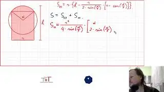 trigonometry word problem window area formula of area