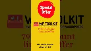 WP toolkit special Holiday offer. #shorts #wordpress #blogger #offers.     