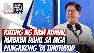 #SonshineNewsblast: Pangakong ‘di natupad, dahilan ng mababang rating ng BBM admin- analyst
