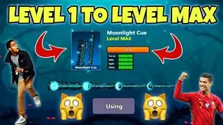LEVEL 1 TO LEVEL MAX MOONLIGHT ANIMATED CUE - 8 BALL POOL - JAZIB 8BP YT