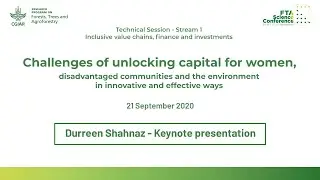 FTA 2020 Science Conference - Durreen Shahnaz, 21 September - Keynote speech