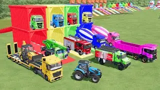 Transporting Dump Truck, Cement Mixer, Tractor Dump Tipper & Fire Rescue &ndash; FS22