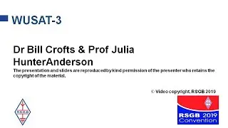 2019: UoW WUSAT-3 - Professor Julia Hunter-Anderson (University of Warwick)