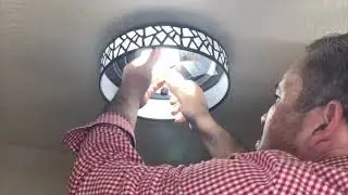 How to install a Ceiling Light Fixture with Gold Metal | 2-Light Flush Mount Ceiling Review