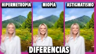 🟪 Diferencia entre MIOPIA, HIPERMETROPIA y ASTIGMATISMO