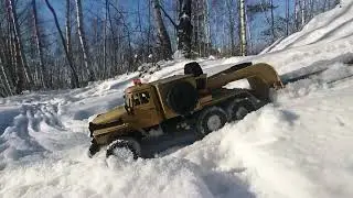 wpl b36/b 36-3 +Trailer in snow