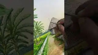 Watercolor landscape | village | Tamilnadu | India #artistnavaneeth #art #watercolor
