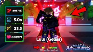✨NEW UNIQUE LULU DOES INSANE SUMMON DMG META BEST SECRET!?! SHOWCASE IN ANIME ADVENTURES!!!