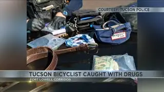 Bicyclist arrested after traffic stop in Tucson leads to drug seizures