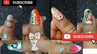 BEAUTIFUL 💅 😍 NAIL ART AT HOME 🏡//EASY NAIL DESIGN FOR GIRLS नाखून मे डिजाइन बनाए @minibeautyhub 