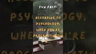 #psychology #Fun Fact: The Psychology of Procrastination: Short-Term Pleasure vs. Long-Term Goals.