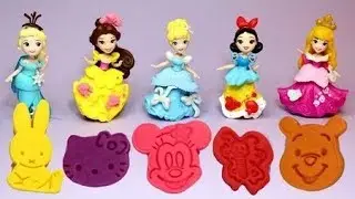 Disney Princess Play Doh Surprise Cups with Lots of Fun Toys
