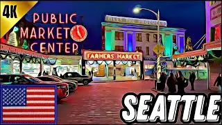 ❄️🇺🇸[4K]🎥SEATTLE CHRISTMAS WALK | 🎁Christmas Tree, Pike Place & ❄️Waterfront🔥@MrBeeTours