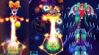 galaxy attack alien shooter all mini bosses in one video 2024