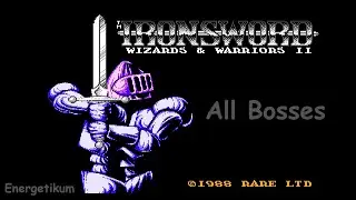 Ironsword: Wizards & Warriors II - all bosses (все боссы) [NES]