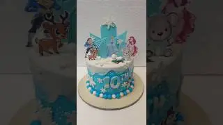 How to make fondant Frozen theme cake with Elsa #frozen #cakeideas #cakedecorating #dollcake