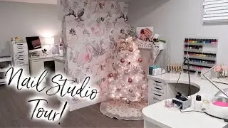 Nail Studio Tour! | At Home Nail Studio | Filming Studio for YouTube | Vlogmas Day 11