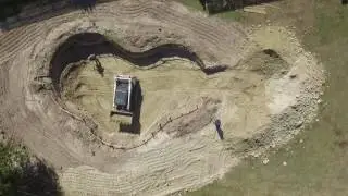 Custom Gunite Pool Construction Drone Footage in Progress