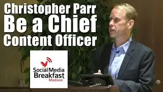 Christopher Parr of Parr Interactive presents at Social Media Breakfast Madison