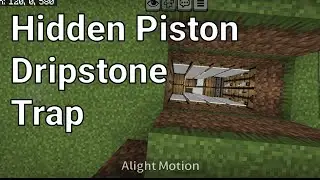 Hidden Piston Dripstone Trap (Very Effective) 