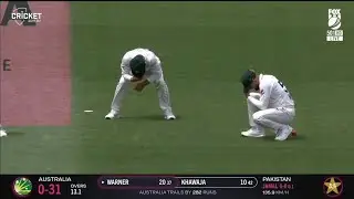 Saim ayub drop catch by david warner | David Warner out today | pak vs aus