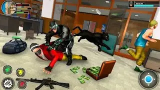 Shooting mode Panther Superhero Bank Robbery Crime city Rescue Android Gameplay