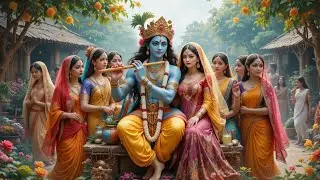 HEALING VISUALS: 1-Hour 30 mins Krishna Flute Art Therapy for Anxiety, Sleep and positive vibe 😌🙏