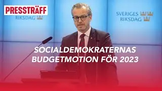 Mikael Damberg presenterar Socialdemokraternas budgetmotion för 2023