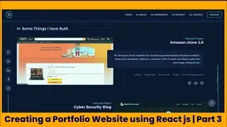 Creating a Responsive Portfolio Website using React js | Part 3