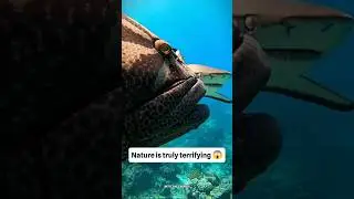 Giant Fish Attacks Shark! Unbelievable Underwater Survival 🌊🦈 | Rare Ocean Footage 😱 #viralshorts