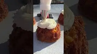 Vanilla-Rum Mini Pound Cakes with Rum Glaze, Boozy Whip Cream and fresh berries