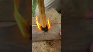 Survival Fire Tool &mdash; Primitive Pump Drill in Action! 🔥