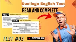 Read and Complete (paragraph) #03 | Duolingo English Test Practice 2026