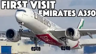 FIRST VISIT: Emirates Airbus A350-900 departing Montreal (YUL/CYUL)