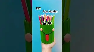 Diy froggy Pen Holder 😱🐸 / Icecream Sticks Craft #shorts #shortsfeed #diy #artshorts #penholder