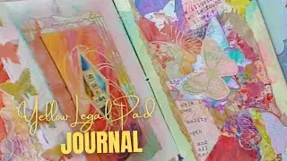 Journal created with yellow, legal pad paper featuring original Artwork & Affirmations.