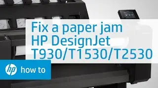 Устранение замятия бумаги | Принтеры серий HP DesignJet T930, T1530 и T2530 | HP