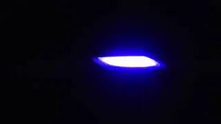 Two types of purple/blue street lights in Groningen Netherlands