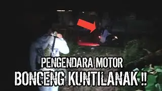 PENGENDARA MOTOR GAK SADAR BONCENG KUNTILANAK !!