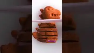 Orange Sand Dino Sand Cake Crunch #shorts