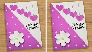 💖Valentine's Day card idea | Tarjeta para San Valent&iacute;n | Friendship day card🥰🌷