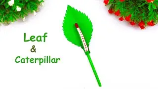 Paper Crafts Cute Caterpillar on Leaf | Diy Insect  sitting on the leaf