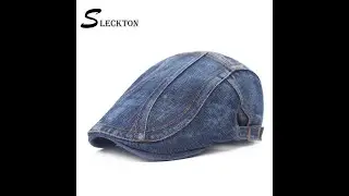 Sleckton fashion cowboy hat cotton beret cap for men casual summer visors baseball outdoor sports