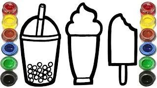 Ice Cream & Soft Drink Drawing, Painting & Coloring for kids, Toddlers | Let's Learn to Draw