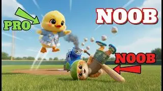 HOME RUN!! ⚾️ Duck Lyly & P&agrave;ng Test the New Red Bat! (Funny Fails)